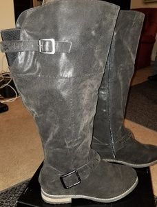 Black torrid buckle wide calf boots